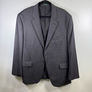 Lauren Ralph‎ Lauren Mens 48R Charcoal Gray 100% Wool Blazer Jacket L518155B